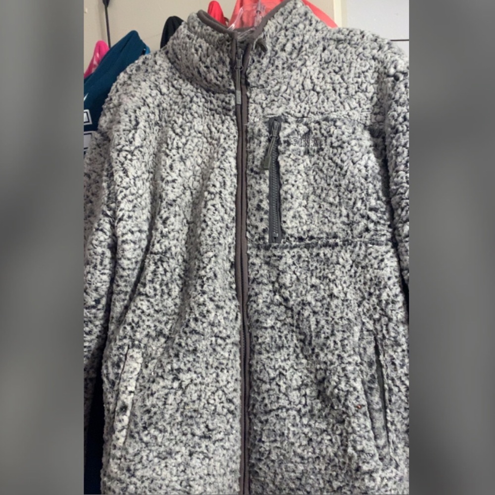 VS PINK SHERPA FULL ZIP